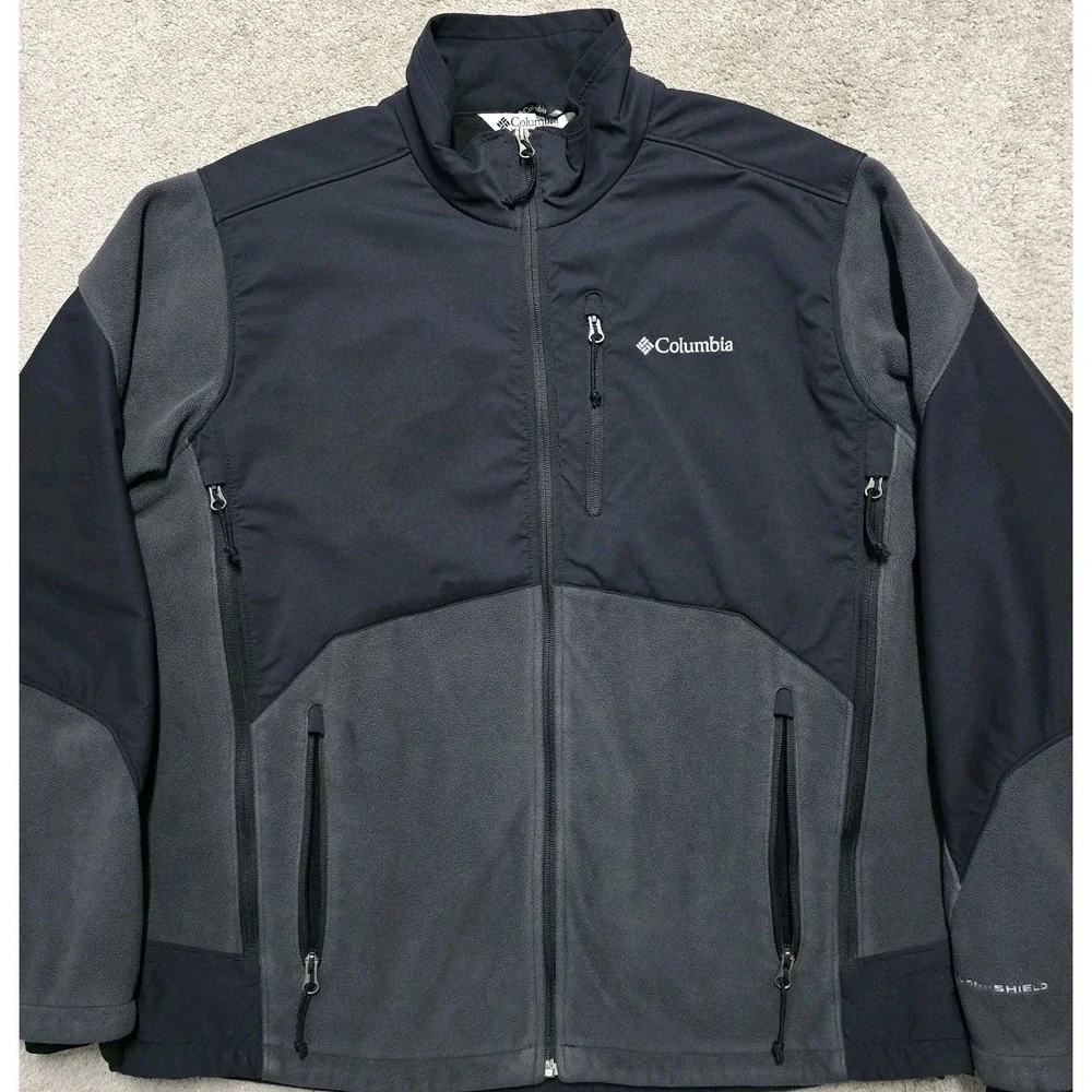 Columbia Interchange‎ Ten Trail III Fleece Full Zip Jacket Mens XL Vented Omni